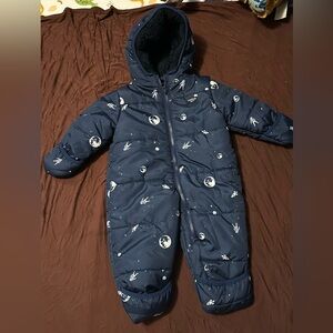 OshKosh B'gosh Blue Space Infant Snowsuit Size 6-9m